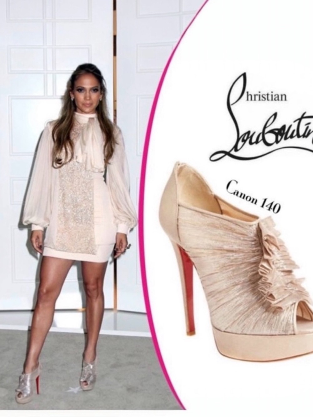 Christian Louboutin  Pleated Peep-Toe Booties Size 38
